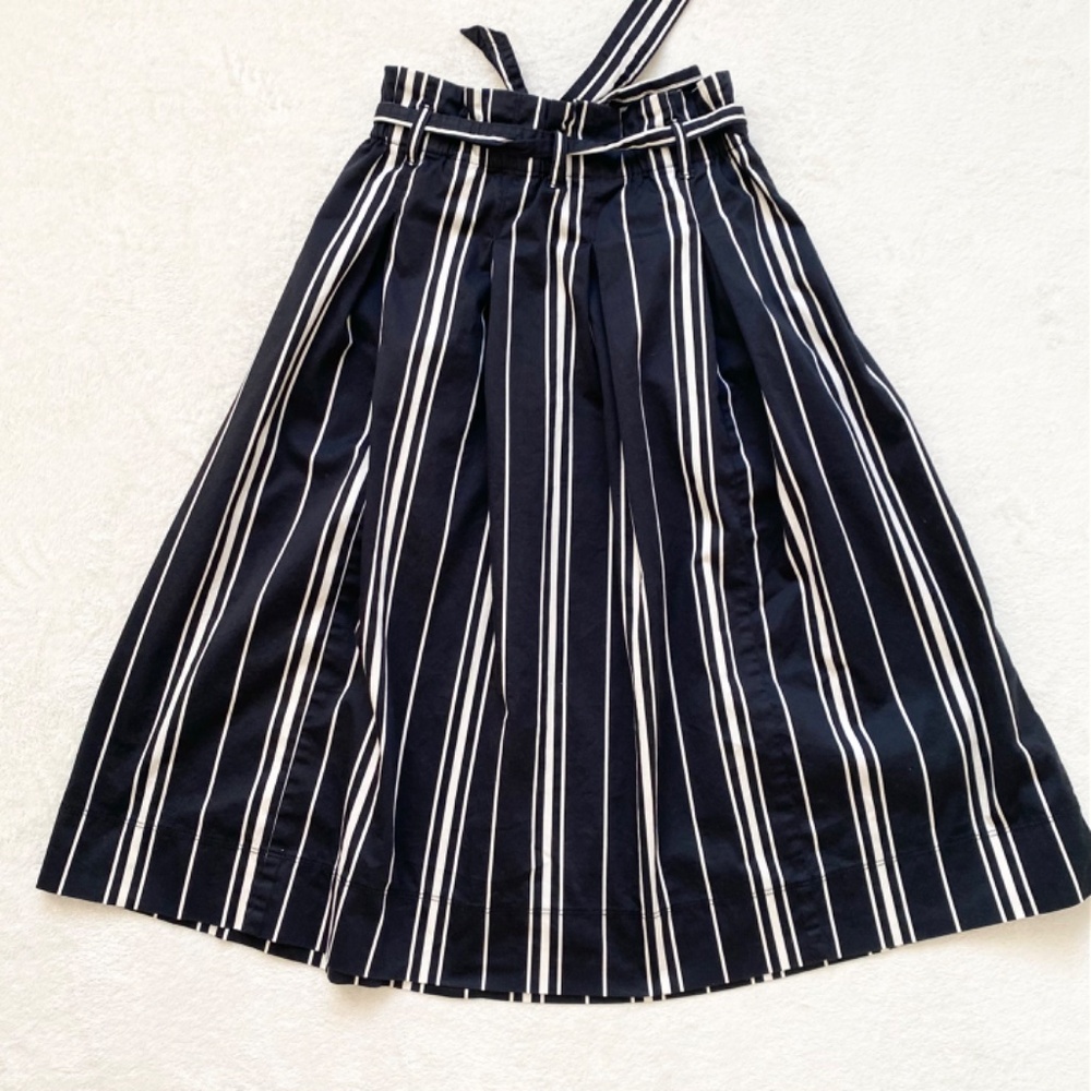 H&M Womens Midi Skirt w/ Vertical Black/White Stripes Size 2